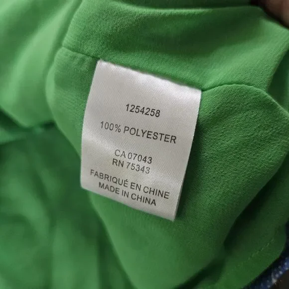 Joie Top Blouse Womens Large Green Floral Ruffles Lined Bloom Cottage Cap Sleeve - Picture 3 of 8